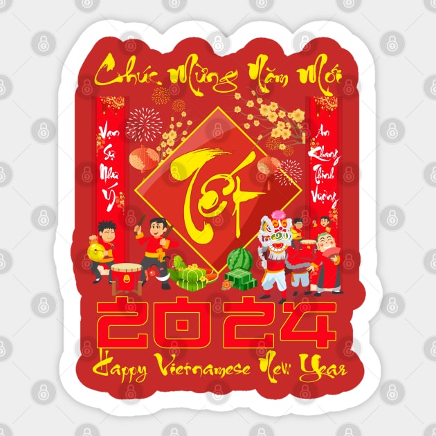 Vietnamese traditional, chuc mung nam moi, Tet Viet Nam Sticker by Sandra Holloman